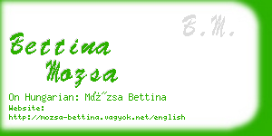 bettina mozsa business card